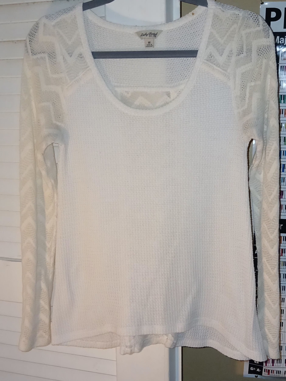 Maurices White Long Sleeve Knit Top
